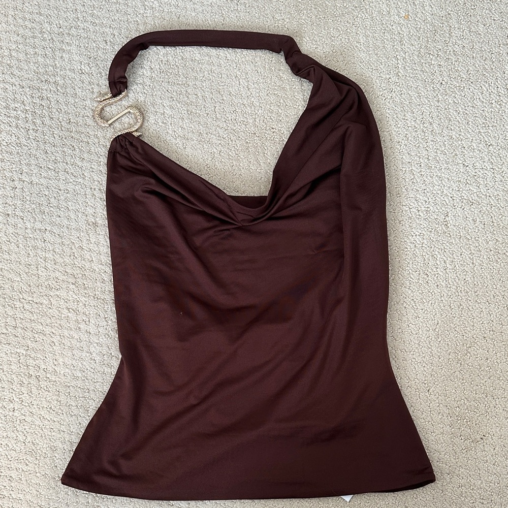 NWT brown halter top